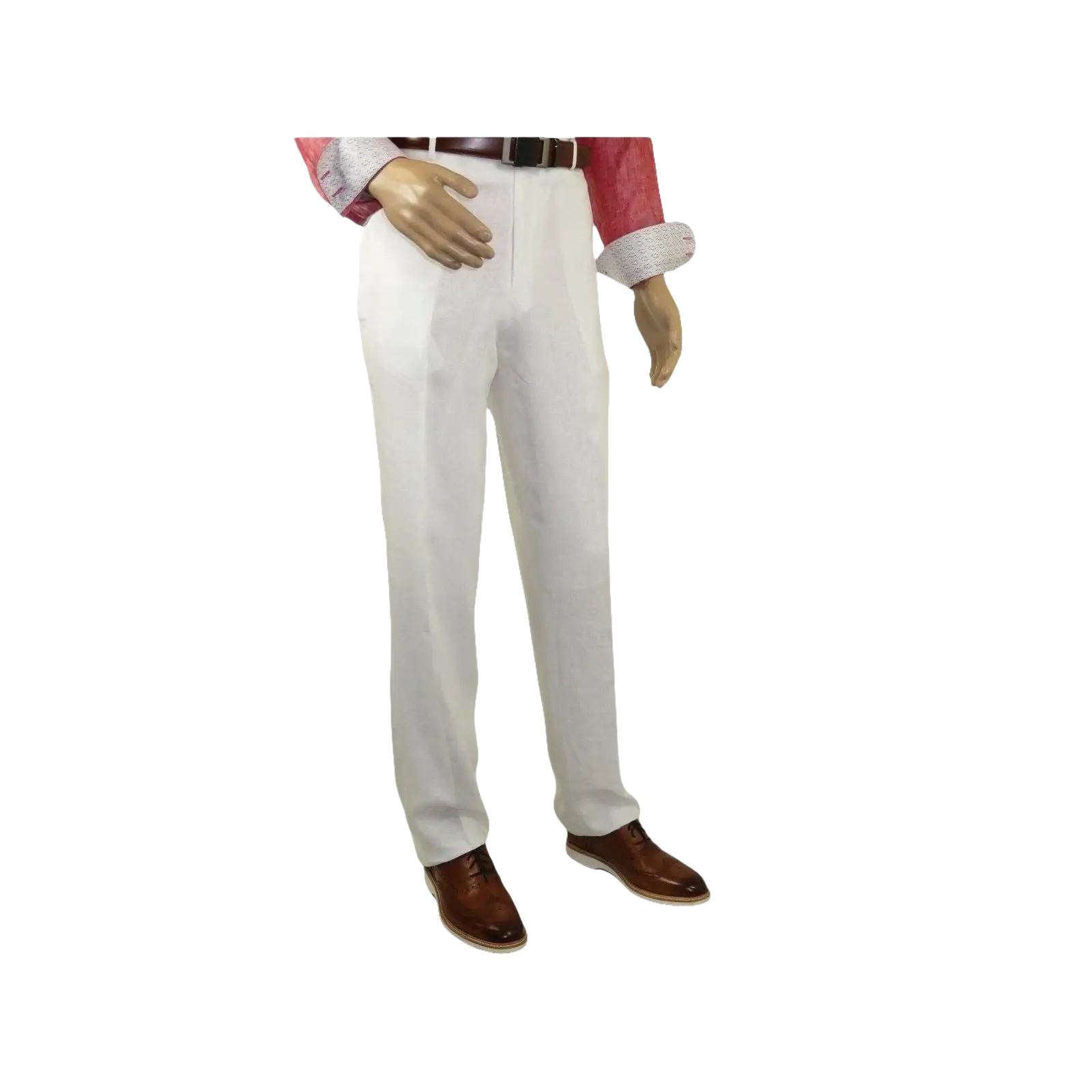 Men's Summer Linen Suit Apollo King Half Lined 2 Button Modern Fit SLN8 White - J.Valintin Men's Wear Legend - 7818