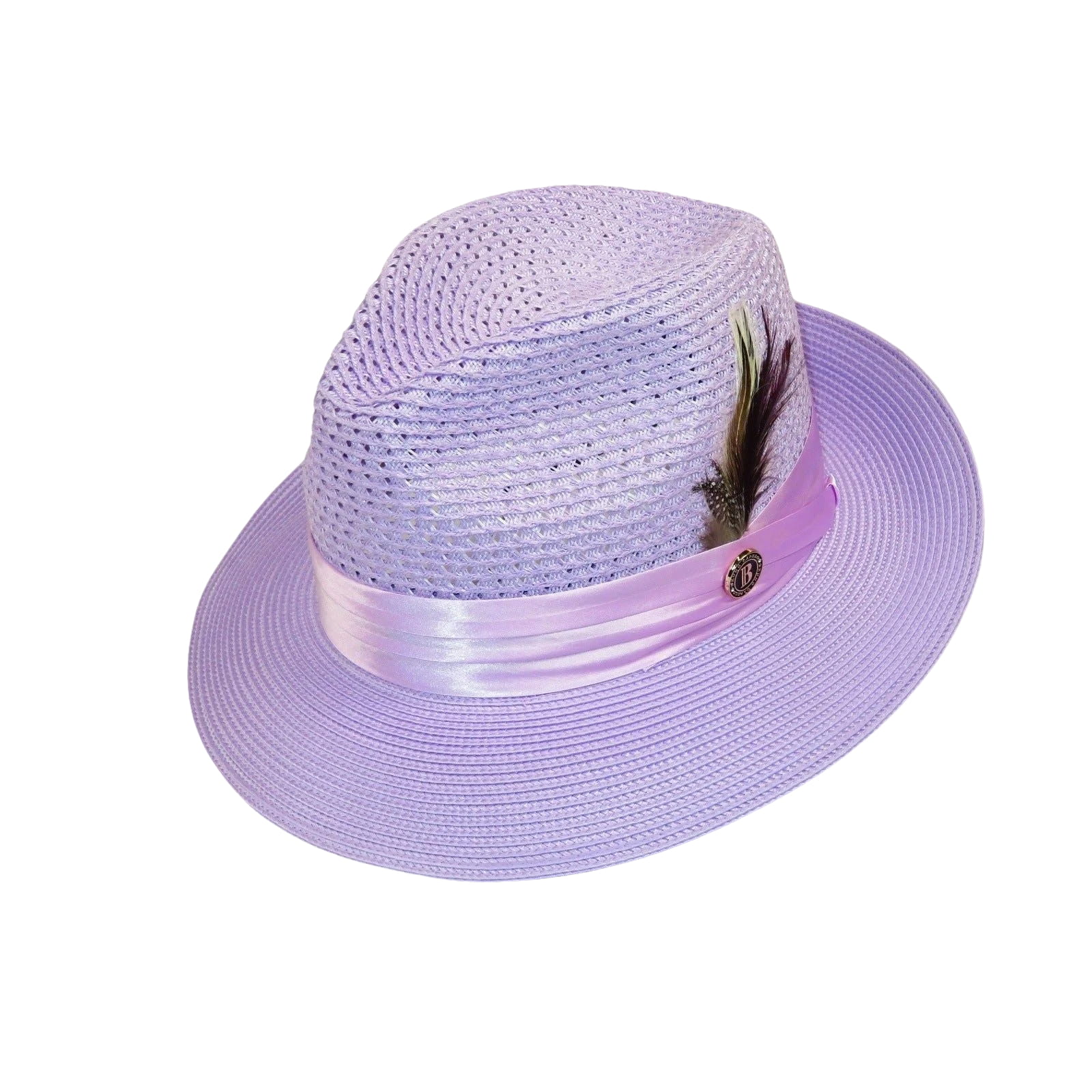 Men's Summer Spring Braid Straw style Hat by BRUNO CAPELO JULIAN JU906 Lavender - J.Valintin Men's Wear Legend - Ju906 - Lavender - S