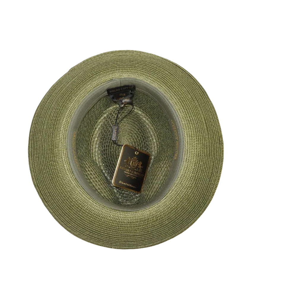 Men's Summer Spring Braid Straw style Hat by BRUNO CAPELO JULIAN JU908 Olive - J.Valintin Men's Wear Legend - Ju908 - Olive - S