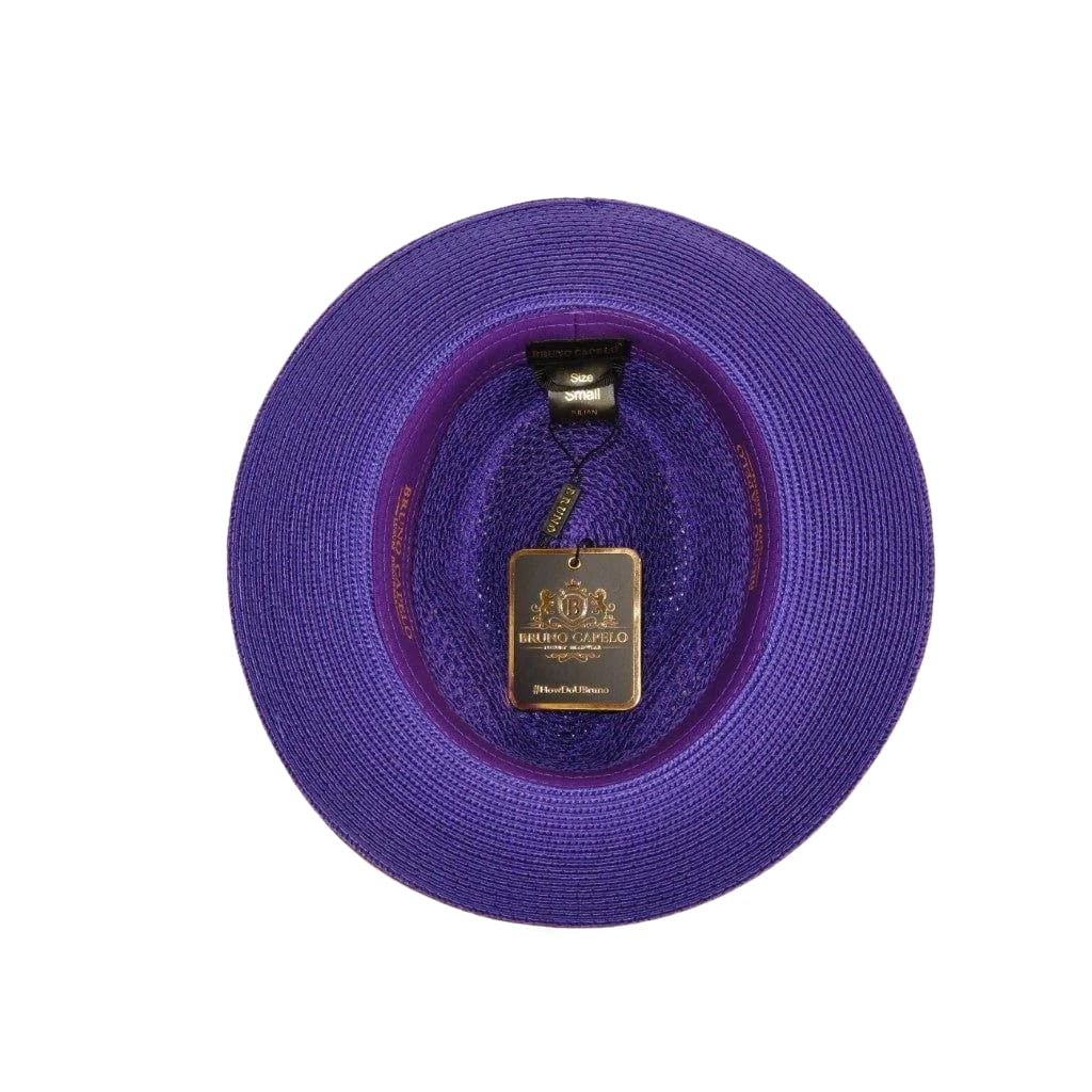 Men's Summer Spring Braid Straw style Hat by BRUNO CAPELO JULIAN JU914 Purple - J.Valintin Men's Wear Legend - Ju912 - Purple - S
