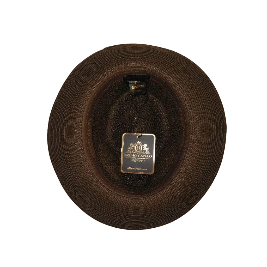 Men's Summer Spring Braid Straw style Hat by BRUNO CAPELO JULIAN JU918 Brown - J.Valintin Men's Wear Legend - Ju918 - Brown - S