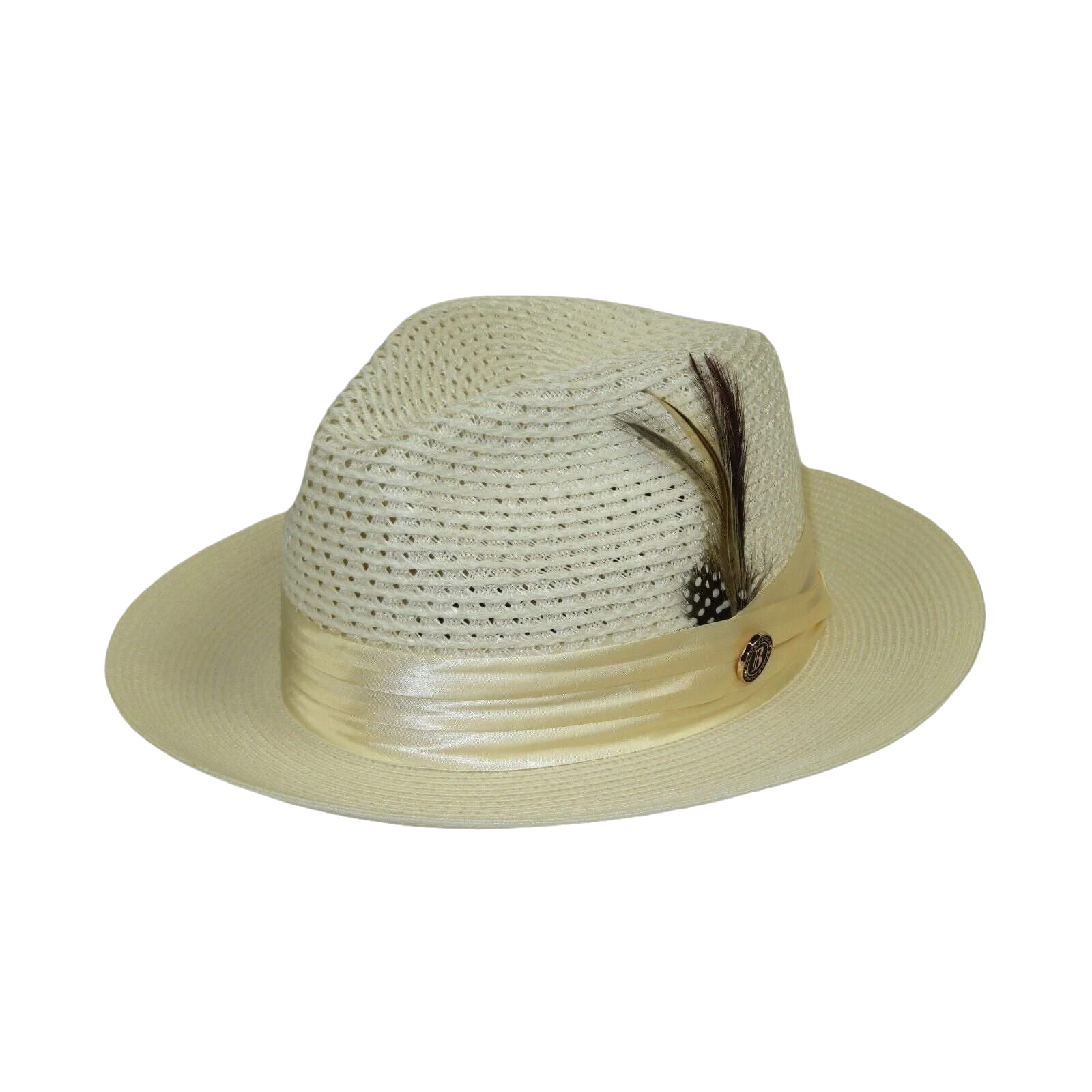 Men's Summer Spring Braid Straw style Hat by BRUNO CAPELO JULIAN JU923 Ivory - J.Valintin Men's Wear Legend - 100429
