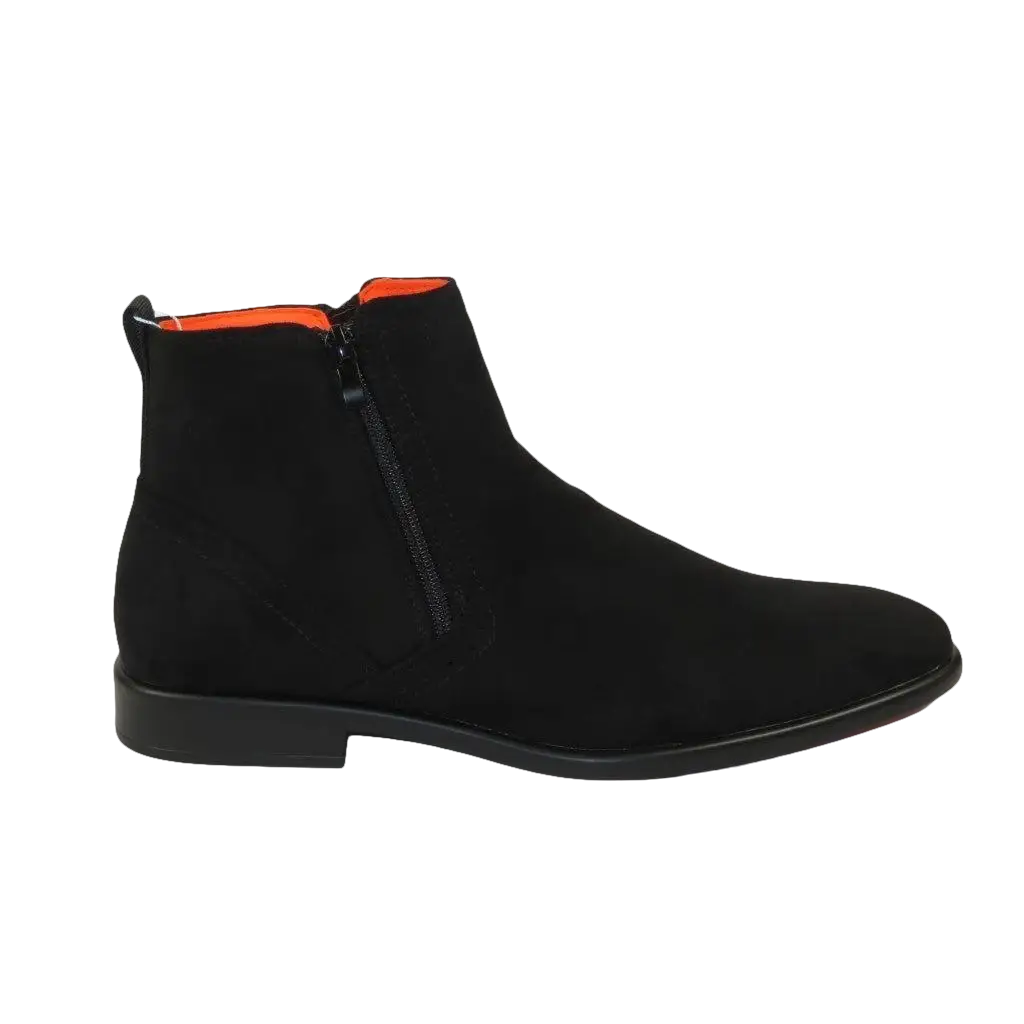 Men's TAYNO Chelsea Chukka Soft Micro Suede Zip up Boot Coupe S Black - J.Valintin Men's Wear Legend - Coupe S - Black - 9