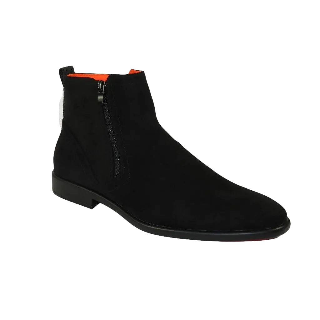 Men's TAYNO Chelsea Chukka Soft Micro Suede Zip up Boot Coupe S Black - J.Valintin Men's Wear Legend - Coupe S - Black - 9