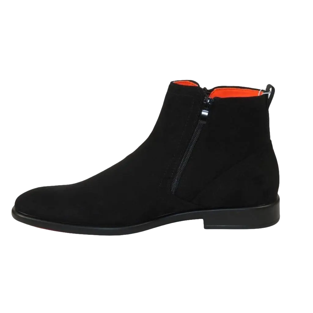 Men's TAYNO Chelsea Chukka Soft Micro Suede Zip up Boot Coupe S Black - J.Valintin Men's Wear Legend - Coupe S - Black - 9