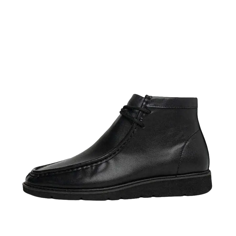 Men's TAYNO Wallabee Chukka Boots Mojave Smooth Leather Light Weight Black - J.Valintin Men's Wear Legend - 99500