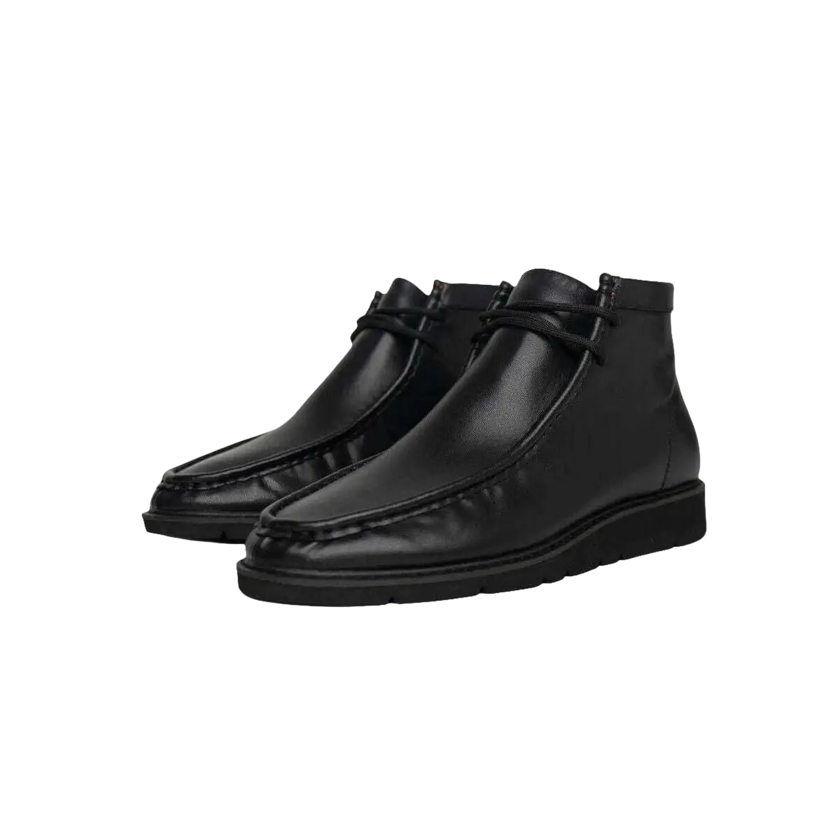 Men's TAYNO Wallabee Chukka Boots Mojave Smooth Leather Light Weight Black - J.Valintin Men's Wear Legend - 99500