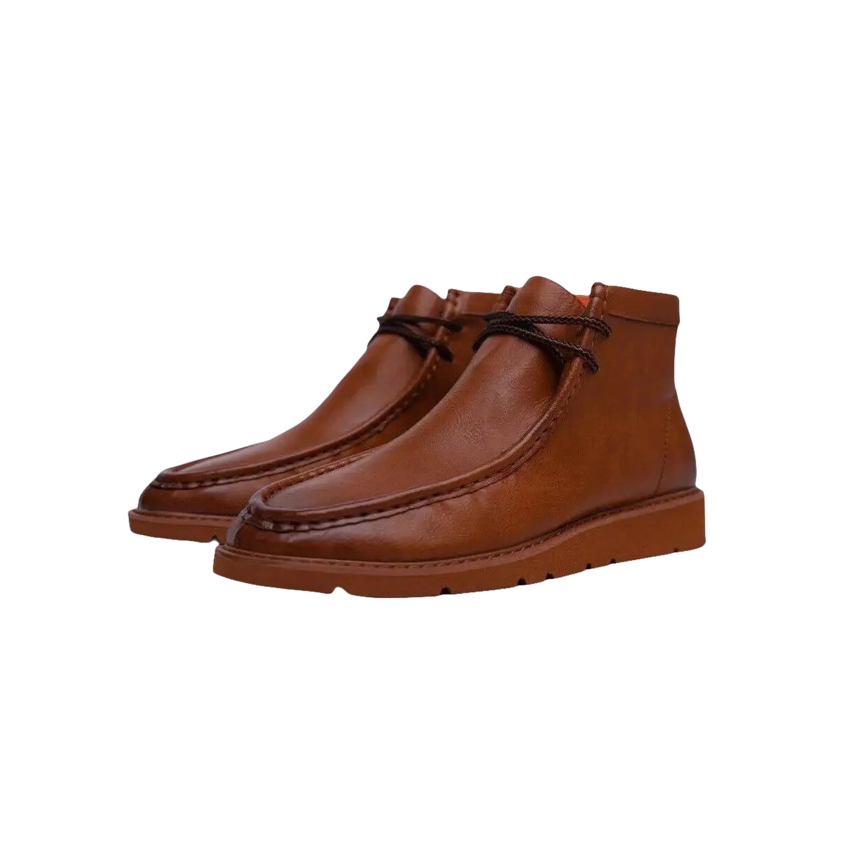 Men's TAYNO Wallabee Chukka Boots Mojave Smooth Leather Light Weight Cognac - J.Valintin Men's Wear Legend - 99512