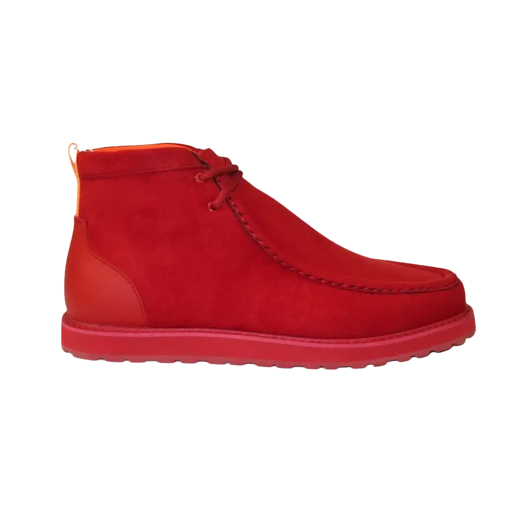 Men's TAYNO Wallabee Style Chukka Boots Soft Micro Suede MOJAVE S Red - J.Valintin Men's Wear Legend - Mojave S - Red - 9