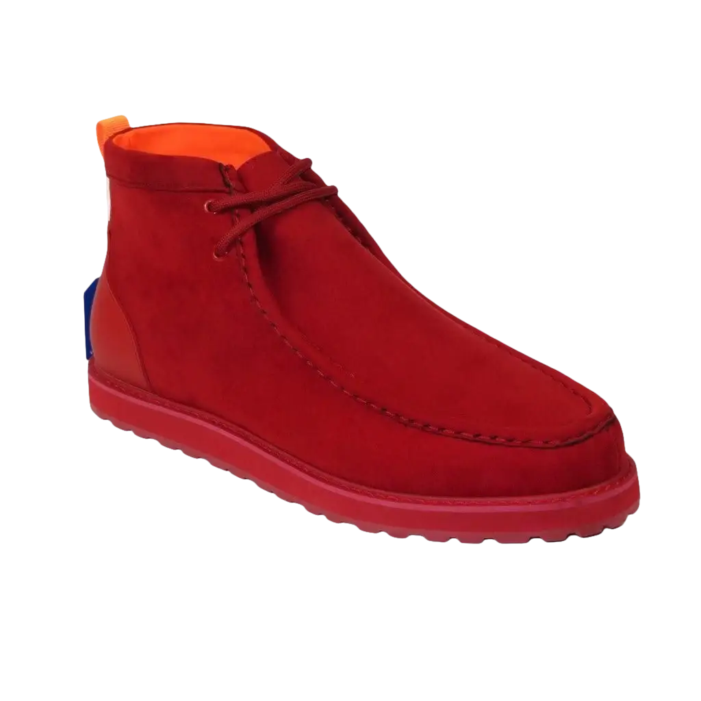 Men's TAYNO Wallabee Style Chukka Boots Soft Micro Suede MOJAVE S Red - J.Valintin Men's Wear Legend - Mojave S - Red - 9