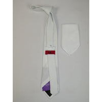Men's Tie and Hankie Set by J.Valintin Collection #Pro3 Solid White - J.Valintin Men's Wear Legend - pro3 - white
