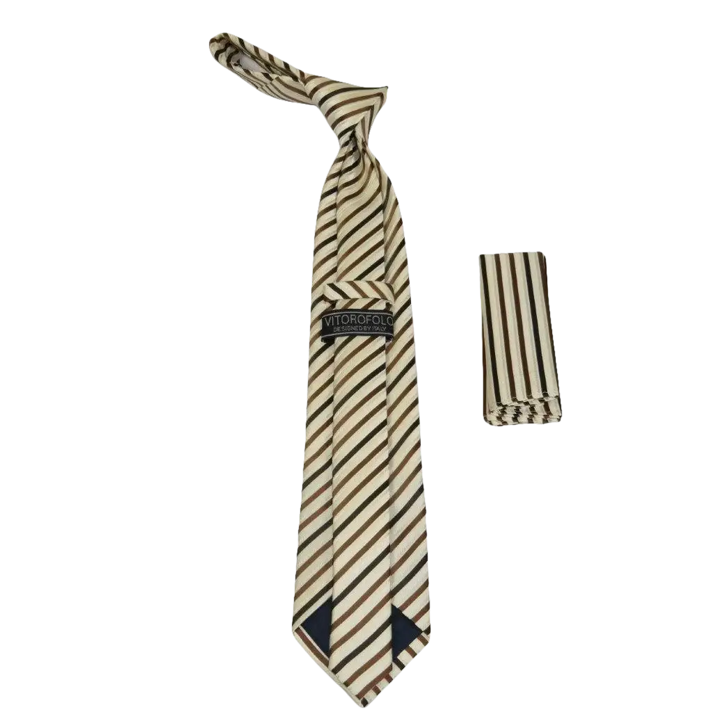 Men's Tie and Hankie Set Soft Microfiber Silky Vito Rofolo by J.Valintin VTR - 2 - J.Valintin Men's Wear Legend - VTR - 2