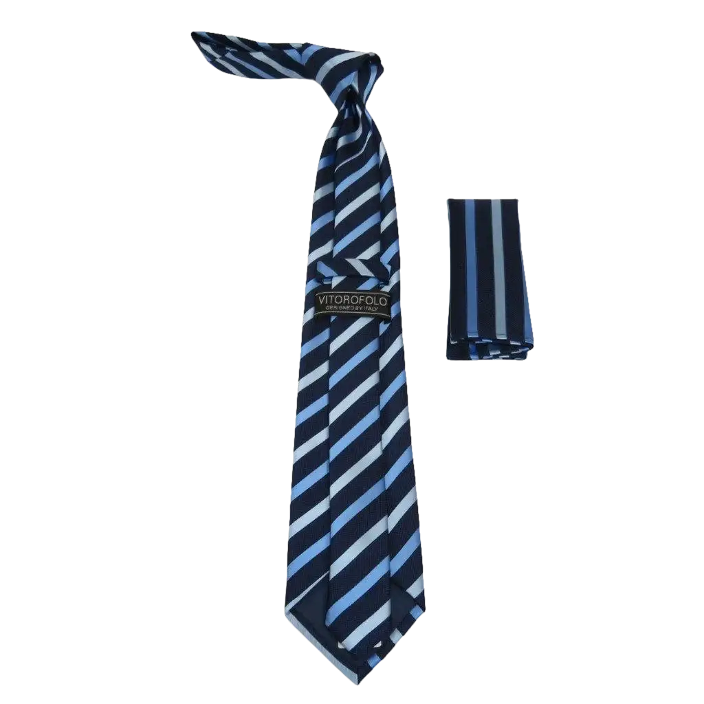 Men's Tie and Hankie Set Soft Microfiber Silky Vito Rofolo by J.Valintin VTR - 32 - J.Valintin Men's Wear Legend - VTR - 32