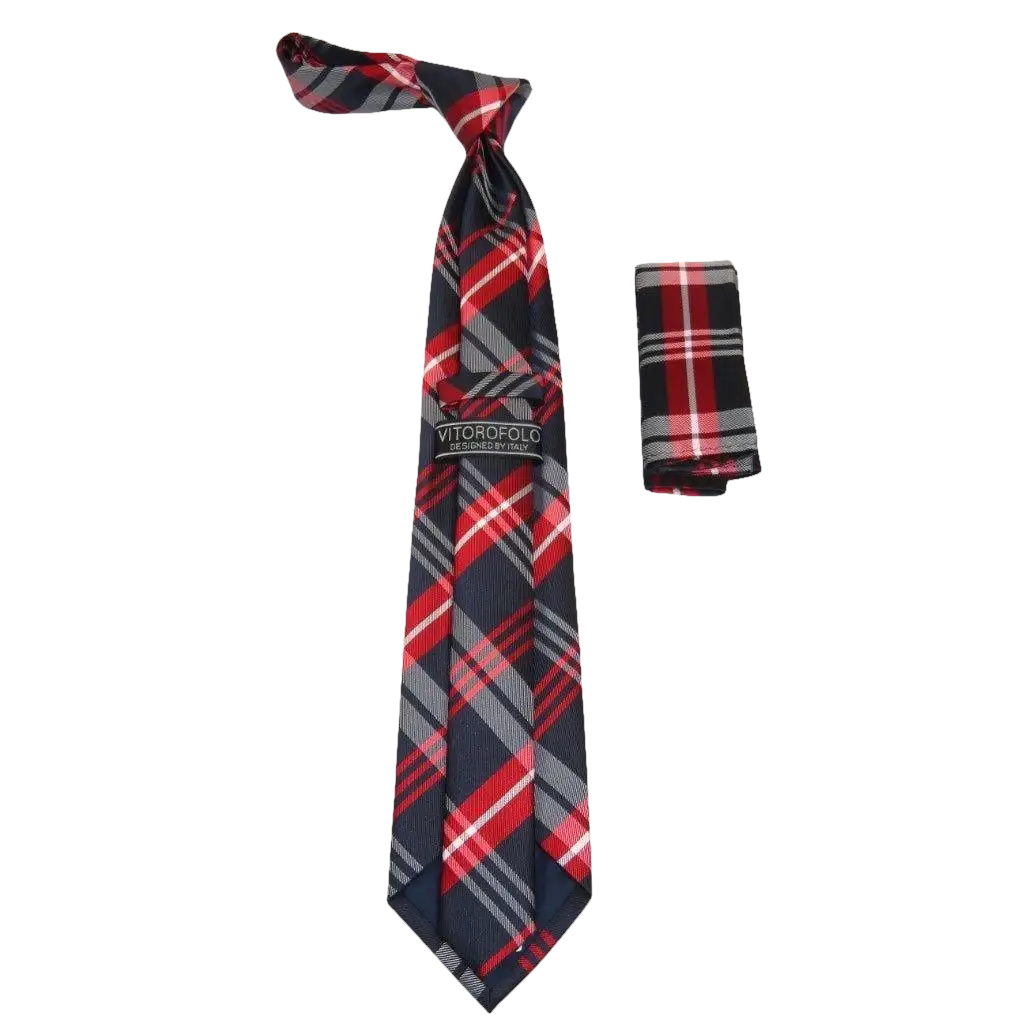 Men's Tie and Hankie Set Soft Microfiber Silky Vito Rofolo by J.Valintin VTR - 35 - J.Valintin Men's Wear Legend - VTR - 35