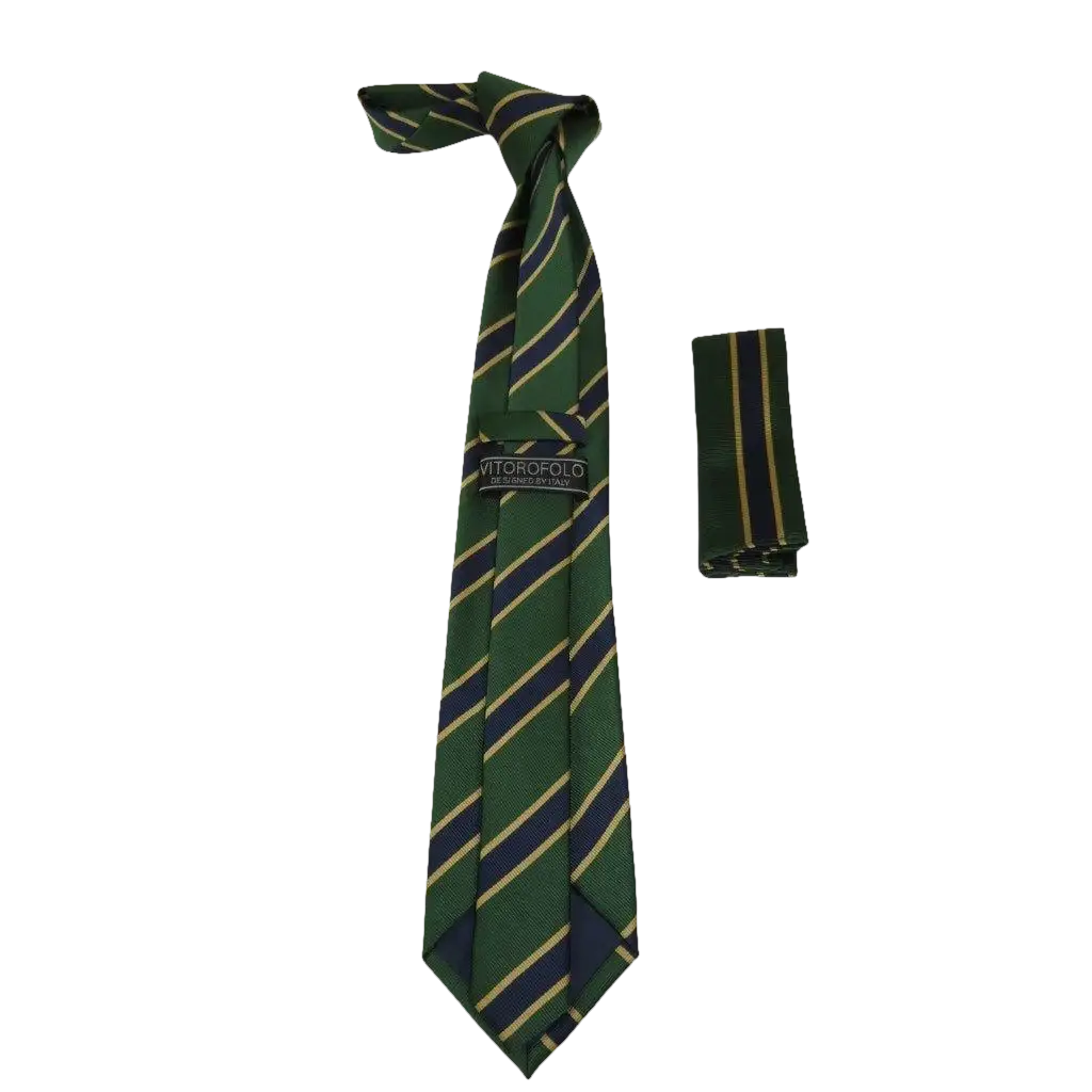 Men's Tie and Hankie Set Soft Microfiber Silky Vito Rofolo by J.Valintin VTR - 38 - J.Valintin Men's Wear Legend - VTR - 38