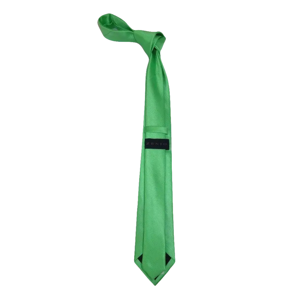 Mens Tie ZENIO By Stacy Adams Slim Narrow Twill Woven Soft Silky Z1 Apple Green - J.Valintin Men's Wear Legend - 24755