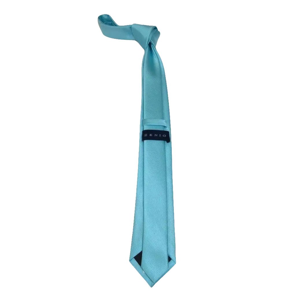 Mens Tie ZENIO By Stacy Adams Slim Narrow Twill Woven Soft Silky Z18 Ice Blue - J.Valintin Men's Wear Legend - 24772