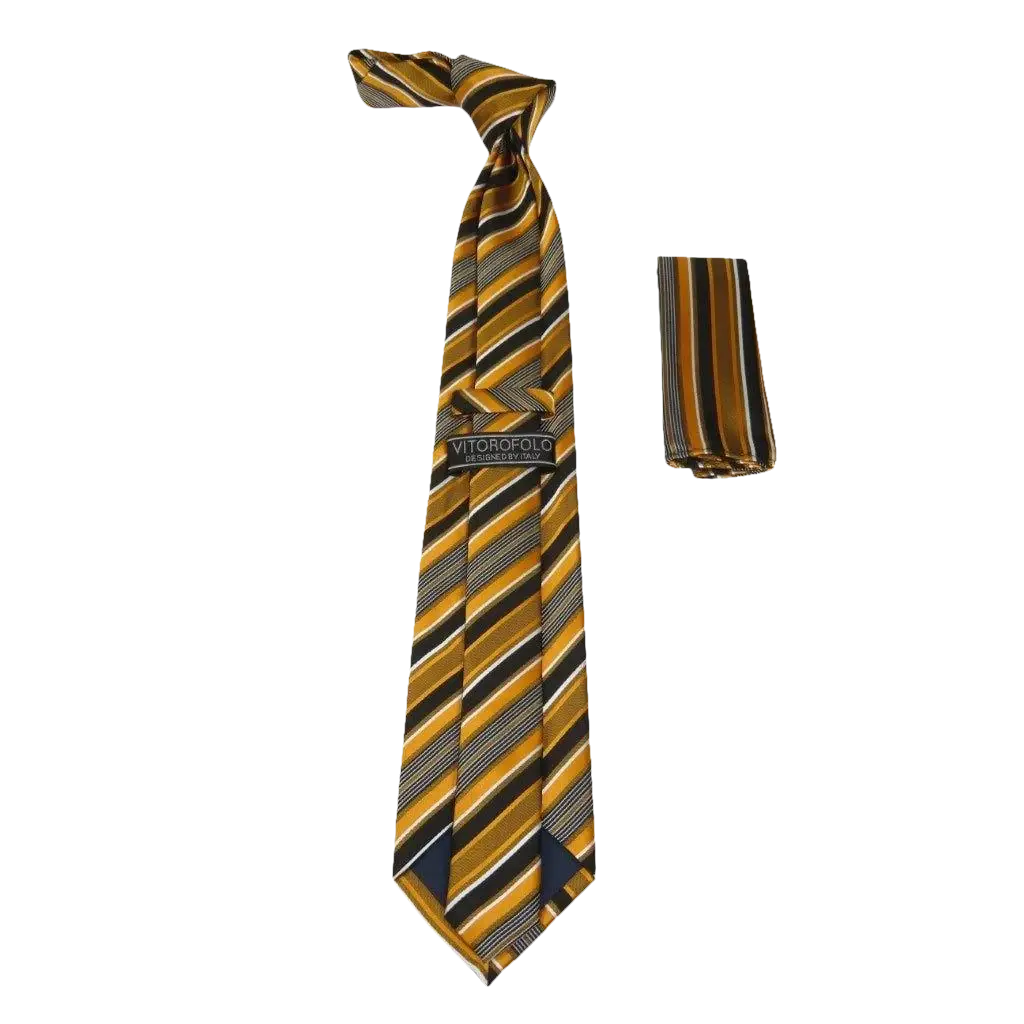 Men's Tie/Hankie Set Soft Microfiber Silky Vito Rofolo by J.Valintin VTR - 64 - J.Valintin Men's Wear Legend - VTR - 64