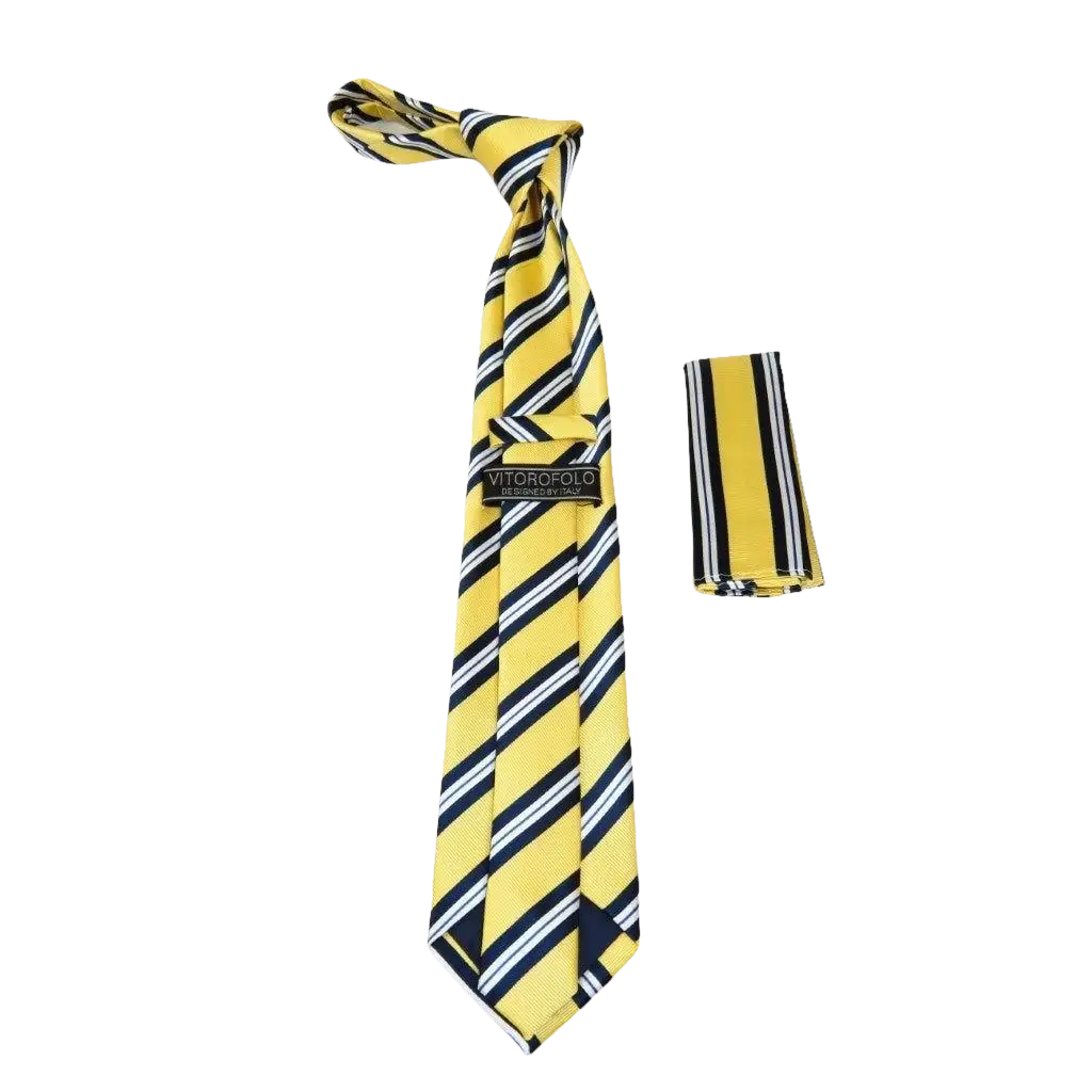 Men's Tie/Hankie Set Soft Microfiber Silky Vito Rofolo by J.Valintin VTR - 65 - J.Valintin Men's Wear Legend - VTR - 65