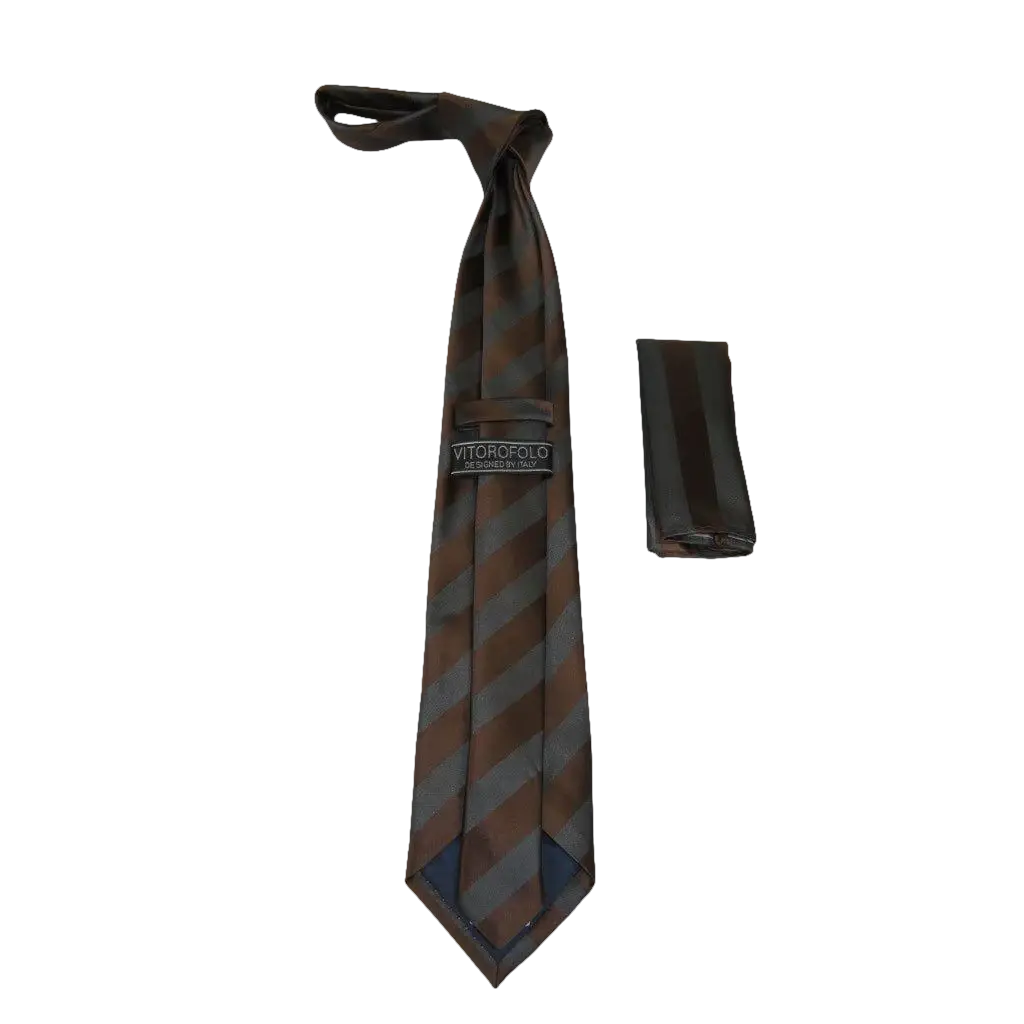 Men's Tie/Hankie Set Soft Microfiber Silky Vito Rofolo by J.Valintin VTR - 67 - J.Valintin Men's Wear Legend - VTR - 67