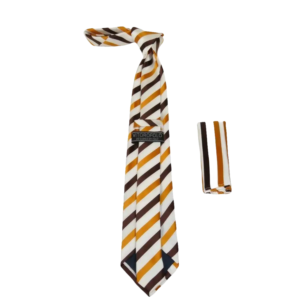 Men's Tie/Hankie Set Soft Microfiber Silky Vito Rofolo by J.Valintin VTR - 83 - J.Valintin Men's Wear Legend - VTR - 83