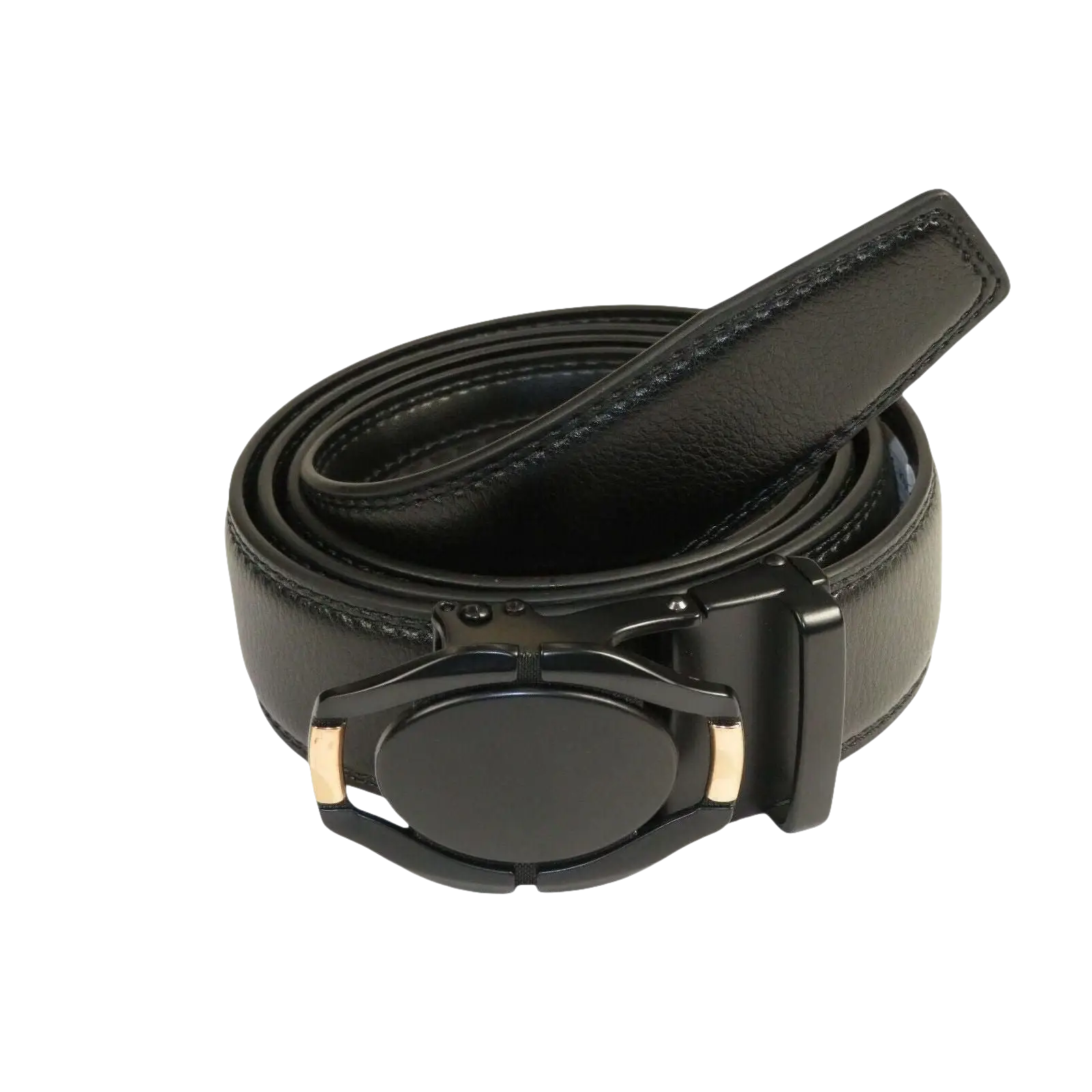 Mens VALENTINI Leather Belt Automatic Adjustable Removable Buckle RT008 Black - J.Valintin Men's Wear Legend - 92187