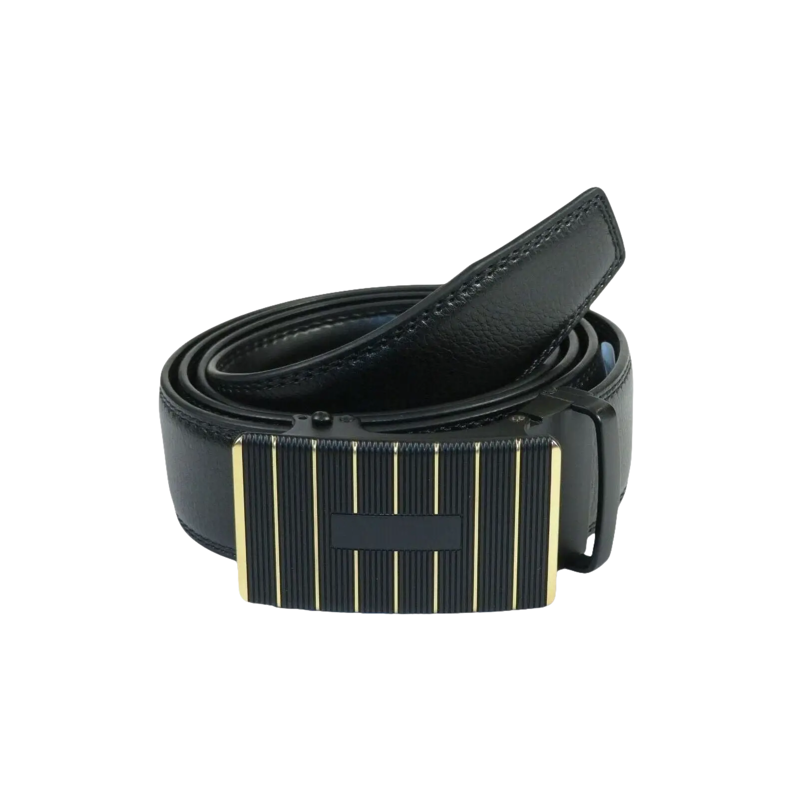 Mens VALENTINI Leather Belt Automatic Adjustable Removable Buckle RT022 Black - J.Valintin Men's Wear Legend - 92676