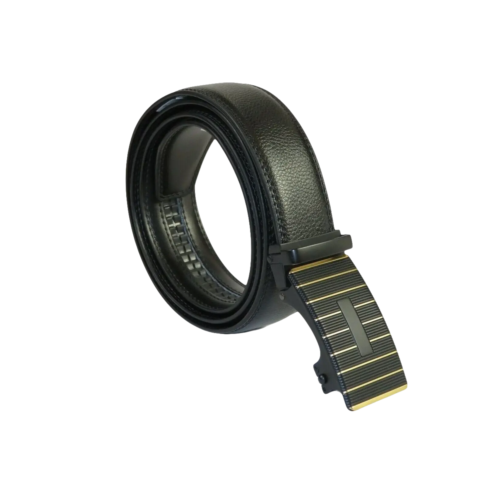 Mens VALENTINI Leather Belt Automatic Adjustable Removable Buckle RT022 Black - J.Valintin Men's Wear Legend - 92676