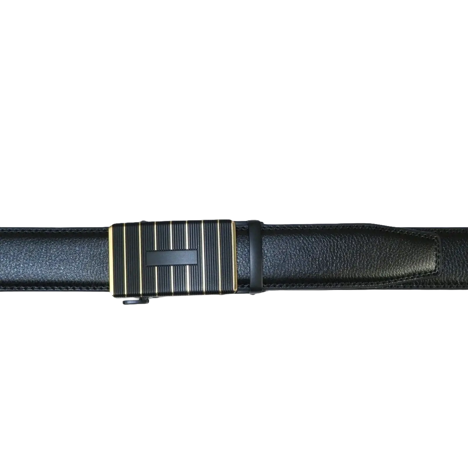 Mens VALENTINI Leather Belt Automatic Adjustable Removable Buckle RT022 Black - J.Valintin Men's Wear Legend - 92676