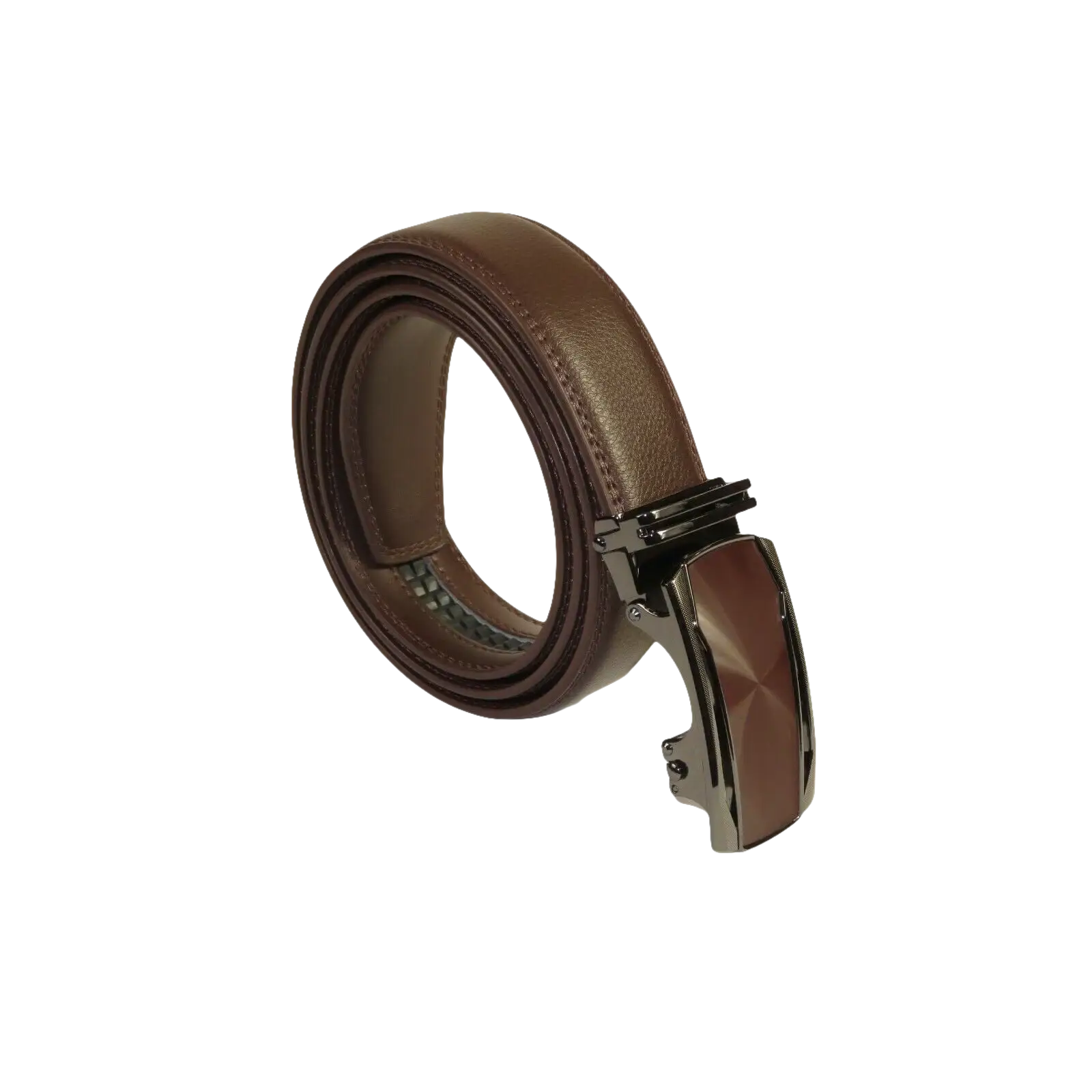 Mens VALENTINI Leather Belt Automatic Adjustable Removable Buckle RT031 Brown - J.Valintin Men's Wear Legend - 92191