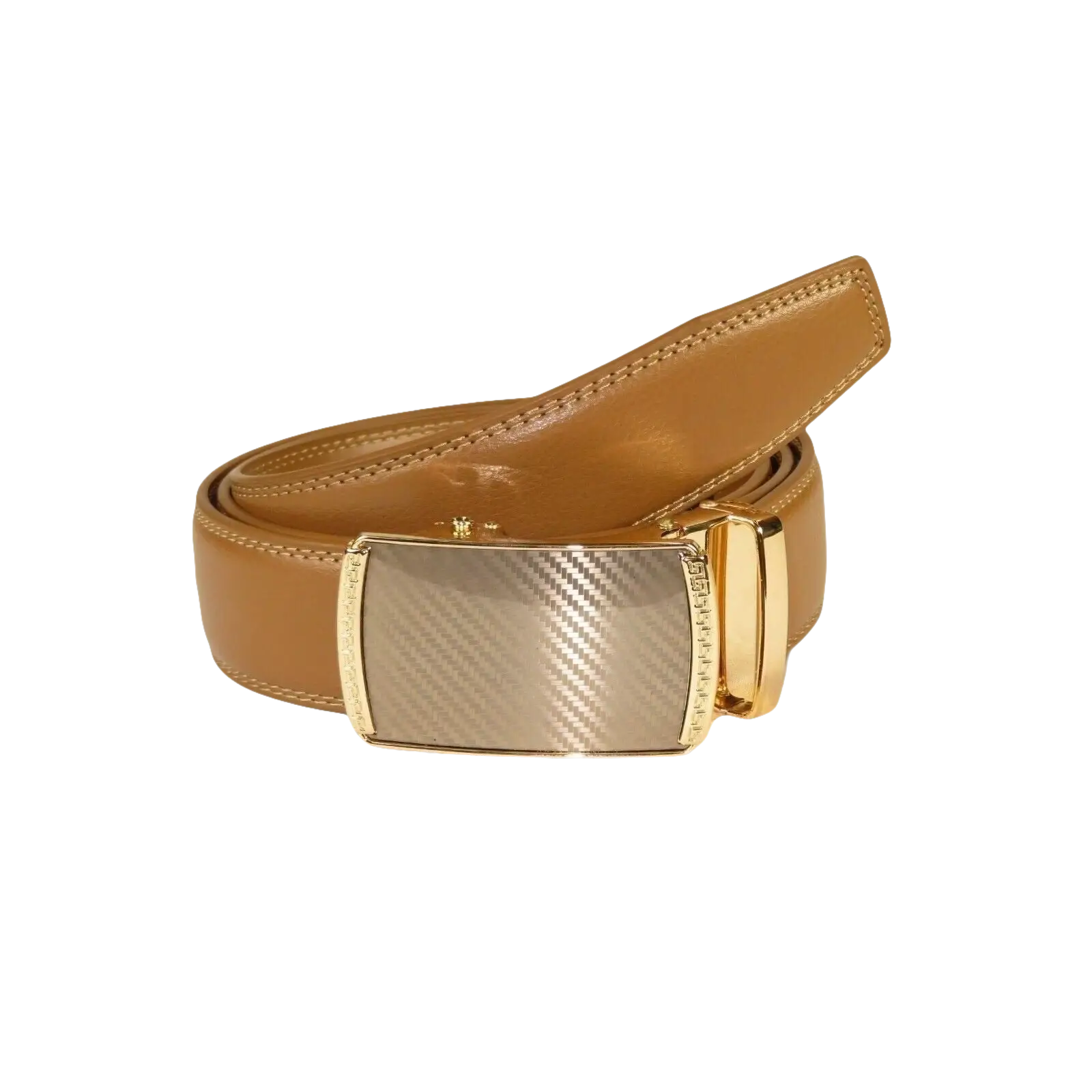 Mens VALENTINI Leather Belt Automatic Adjustable Removable Buckle RT035 Tan - J.Valintin Men's Wear Legend - 92195
