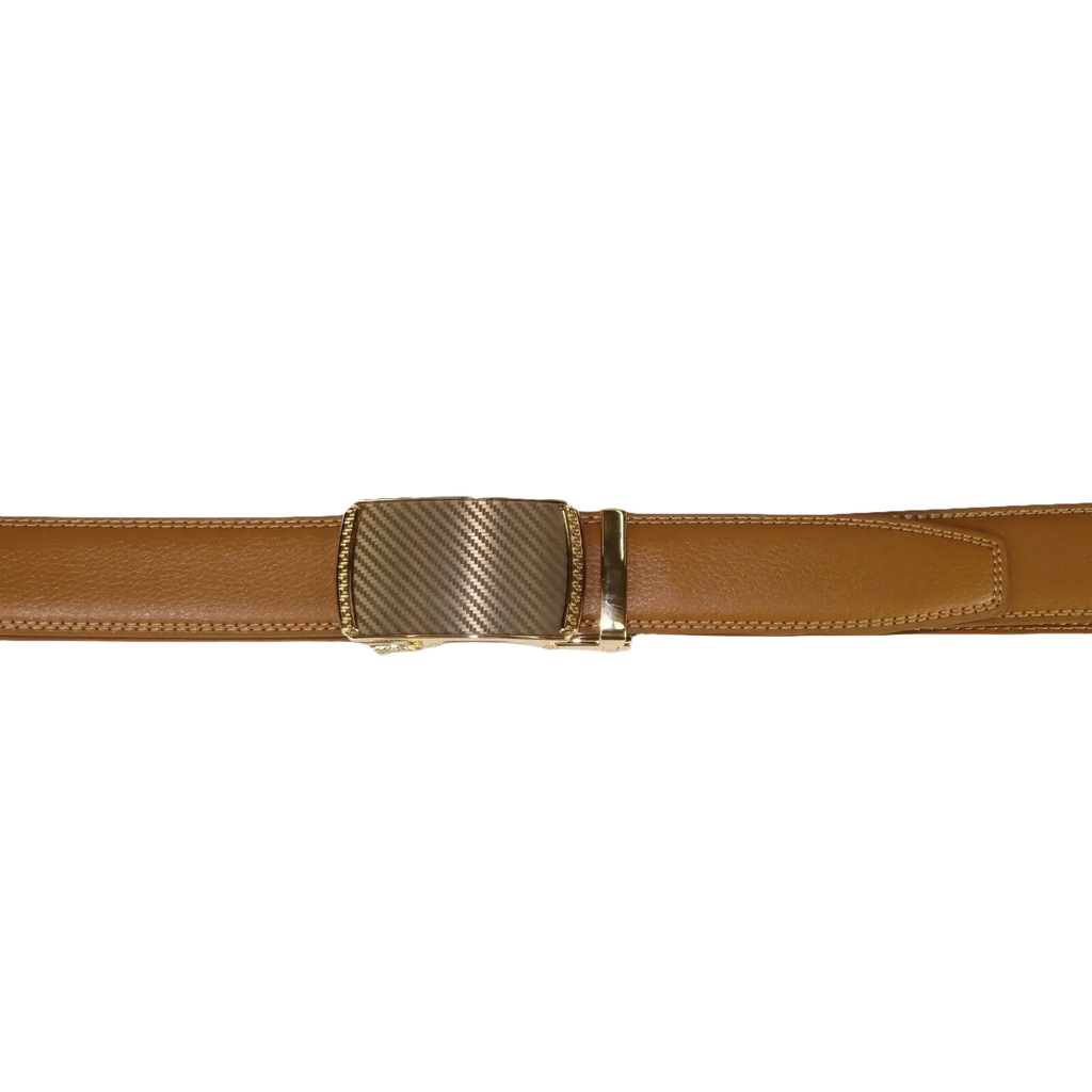 Mens VALENTINI Leather Belt Automatic Adjustable Removable Buckle RT035 Tan - J.Valintin Men's Wear Legend - 92195