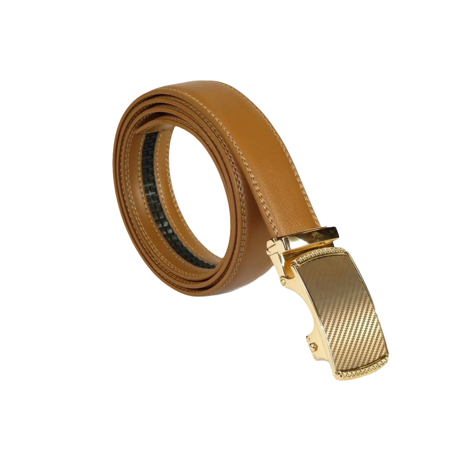 Mens VALENTINI Leather Belt Automatic Adjustable Removable Buckle RT035 Tan - J.Valintin Men's Wear Legend - 92195