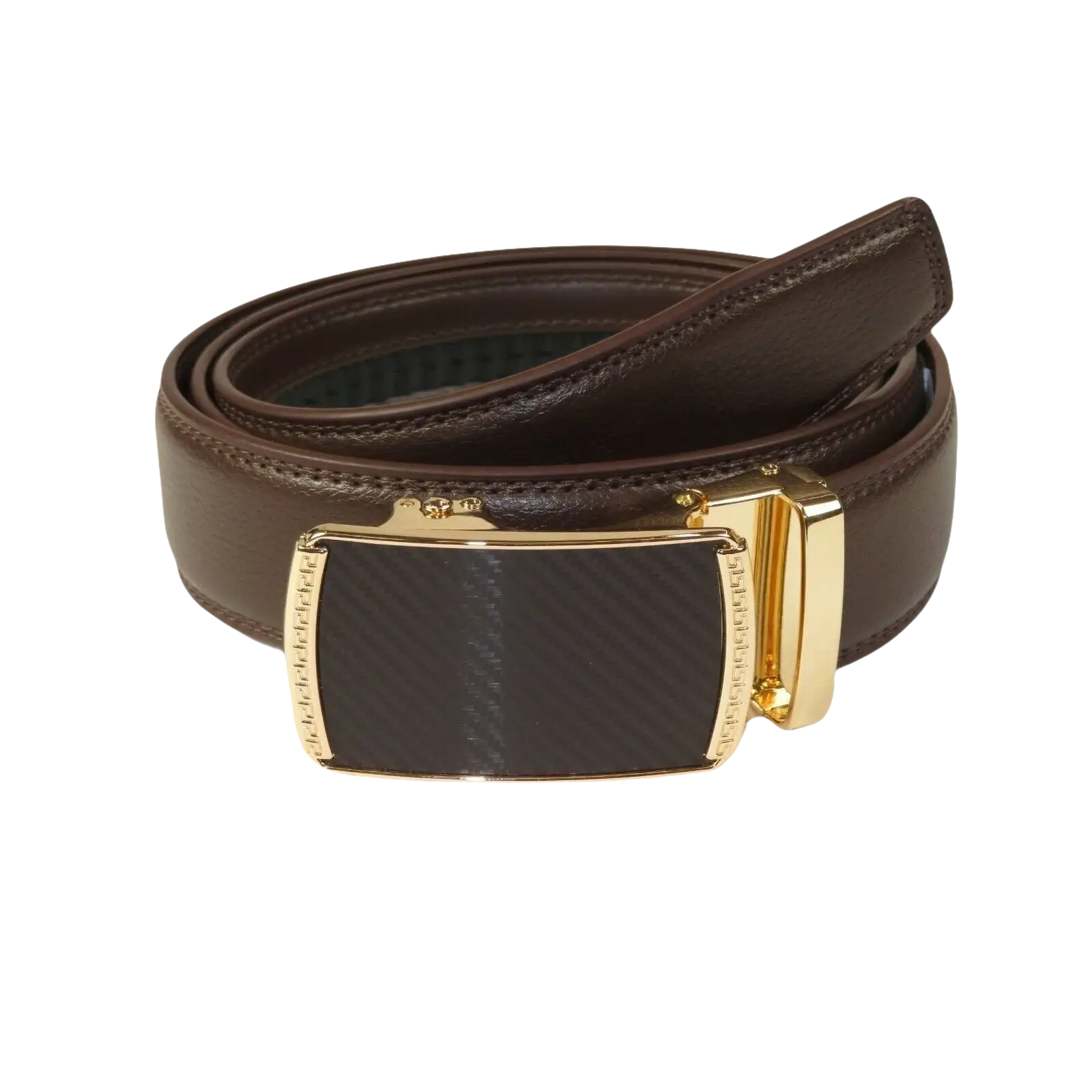 Mens VALENTINI Leather Belt Automatic Adjustable Removable Buckle RT036 Brown - J.Valintin Men's Wear Legend - 92196