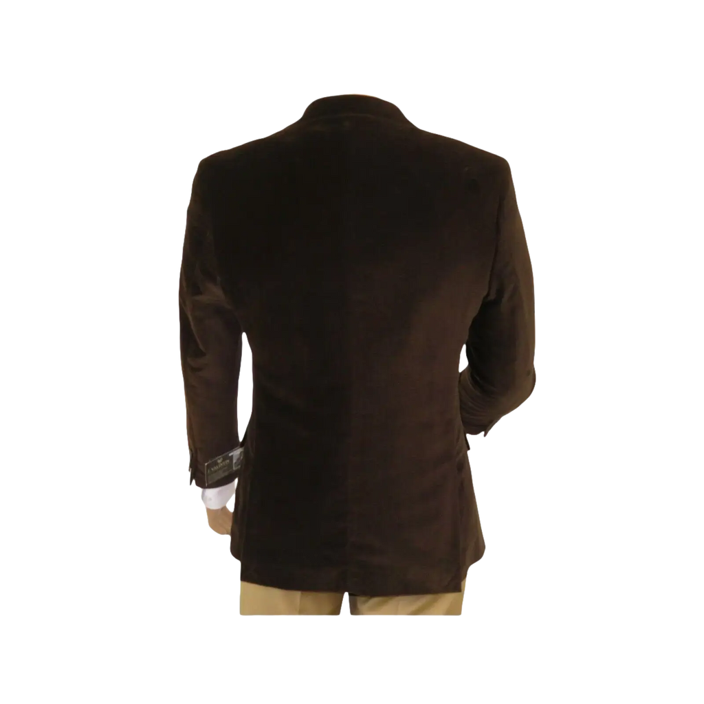 Men's Velvet Blazer Sport Coat Two Button Side Vents GEORGIO COSANI 491 Brown - J.Valintin Men's Wear Legend - 18593