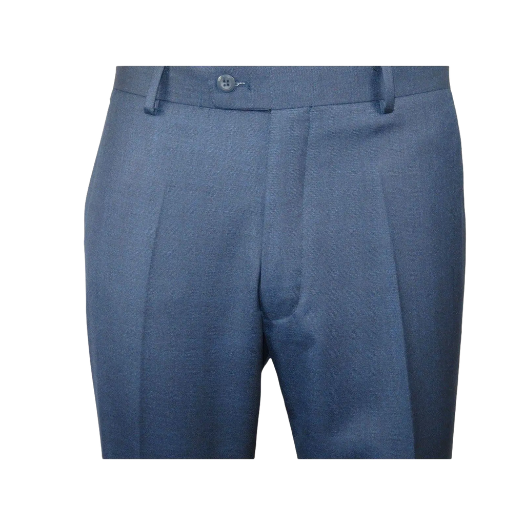 Mens Vitali Three Piece Suit Vested Sharkskin Sheen M3090 Royal blue Regular fit - J.Valintin Men's Wear Legend - 31894