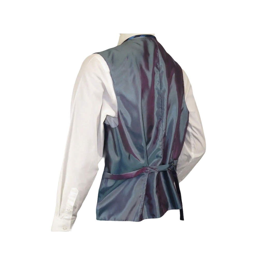 Mens Vitali Three Piece Suit Vested Sheen Sharkskin Business M3090 Ink blue - J.Valintin Men's Wear Legend - 93579