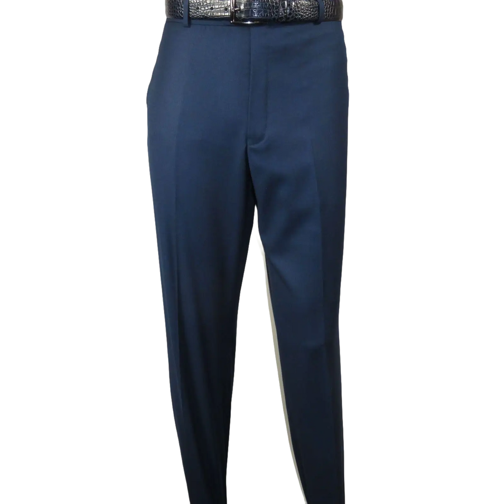 Mens Vitali Three Piece Suit Vested Sheen Sharkskin Business M3090 Ink blue - J.Valintin Men's Wear Legend - 93579