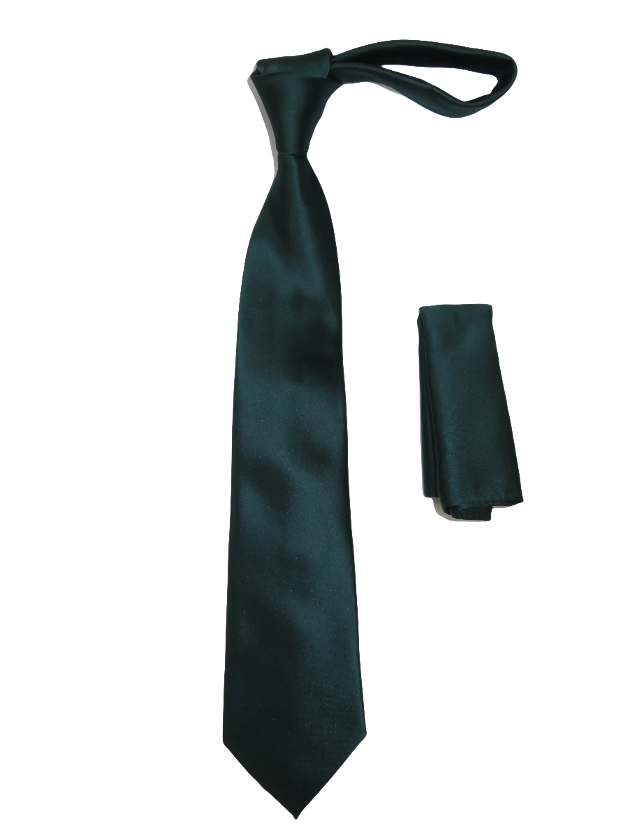 Men's Satin Silky Tie Hankie Set J.Valintin Private Collection R64 Teal Green