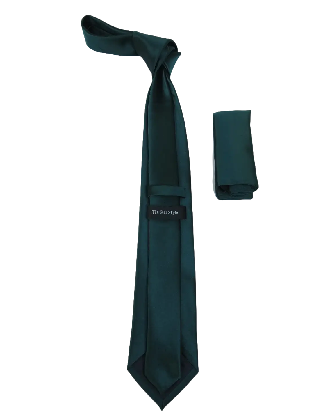 Men's Satin Silky Tie Hankie Set J.Valintin Private Collection R64 Teal Green