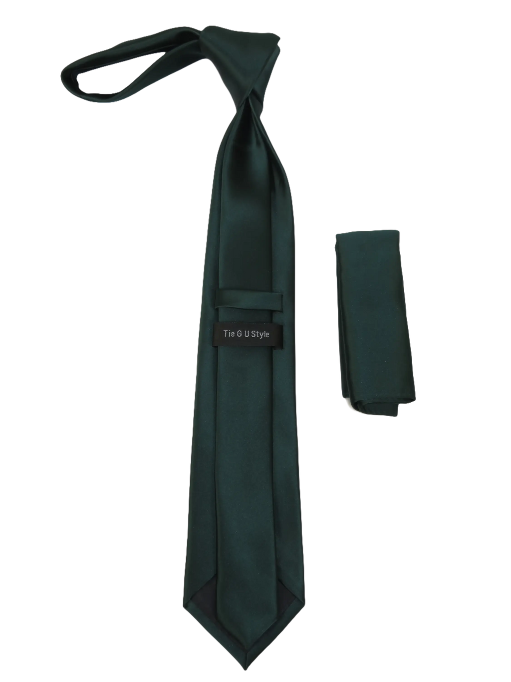 Men's Satin Silky Tie Hankie Set J.Valintin Private Collection R64 Teal Green