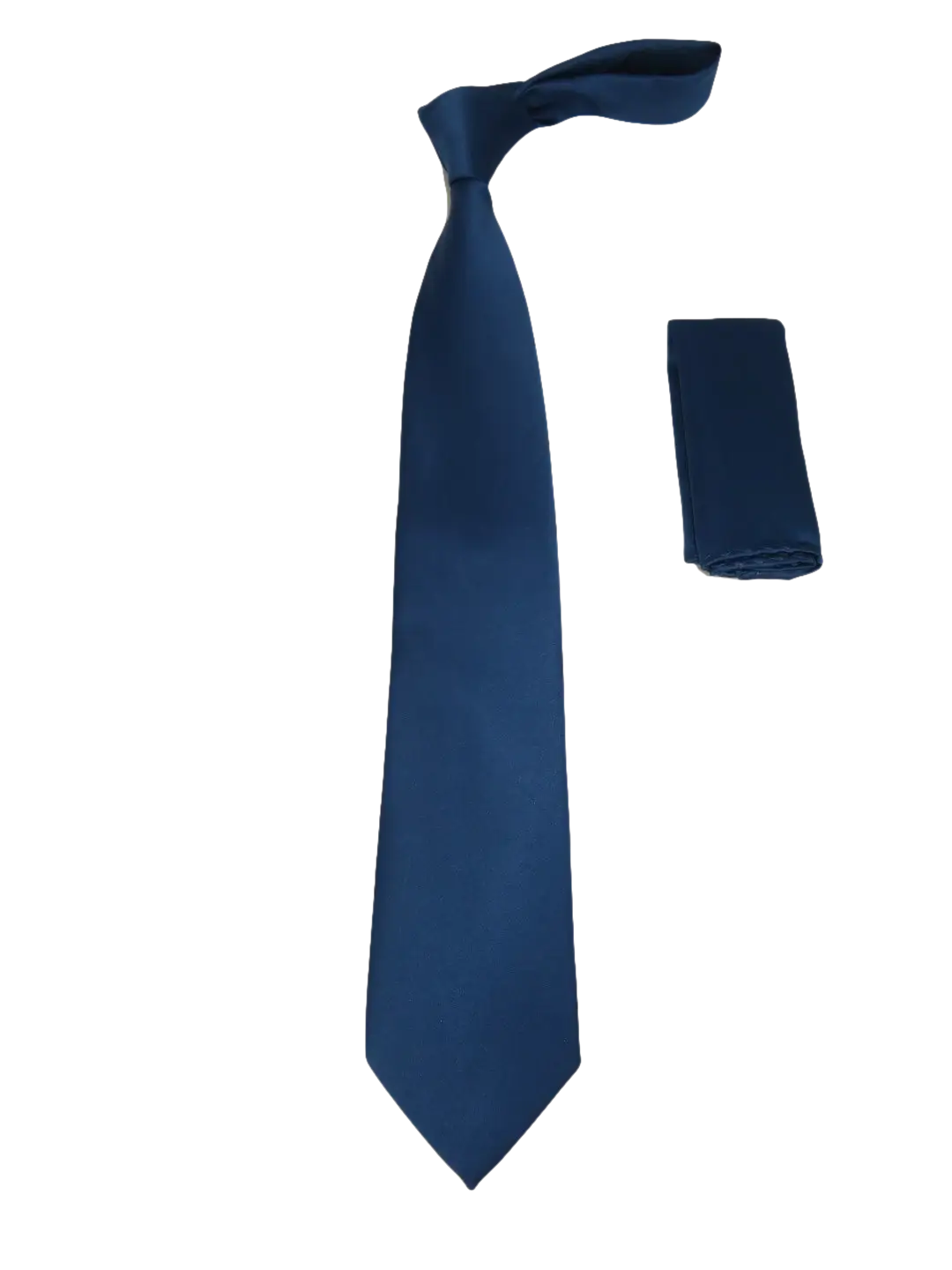 Men's Satin Silky Tie Hankie Set J.Valintin Private Collection R68 Teal Blue