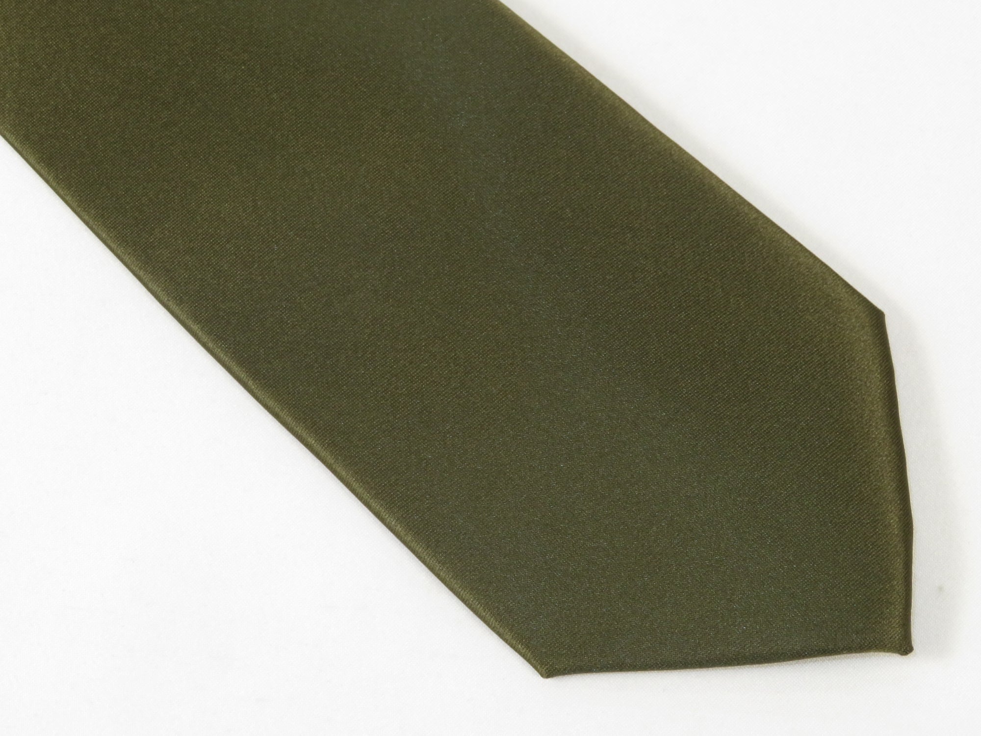 Men's Satin Silky Tie Hankie Set J.Valintin Private Collection R70 Olive Green