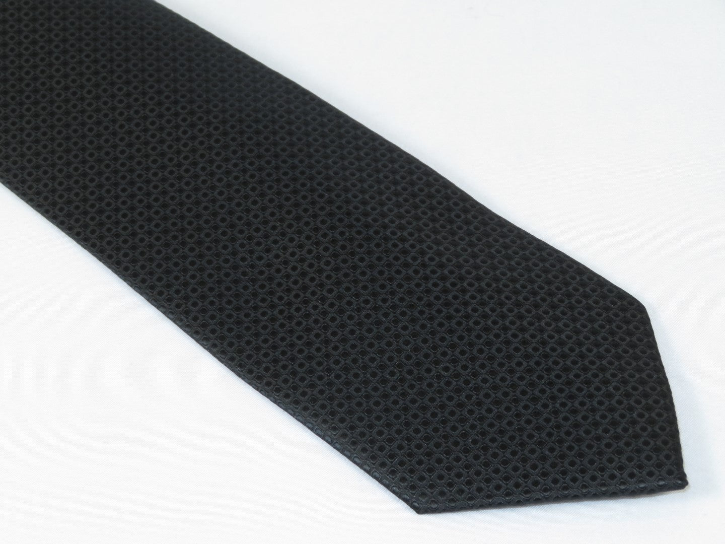 Men's Woven Tie Hankie Set J.Valintin Private Collection R74 Black Shadow Stripe