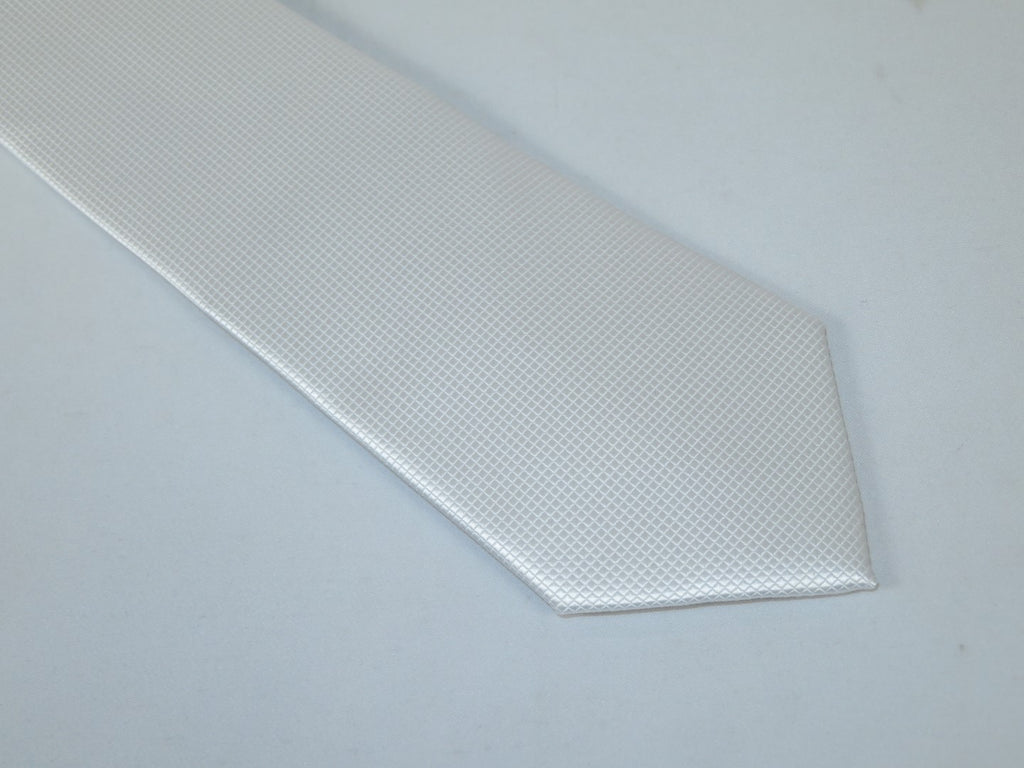 Men's Woven Tie Hankie Set J.Valintin Private Collection R80 White Pique