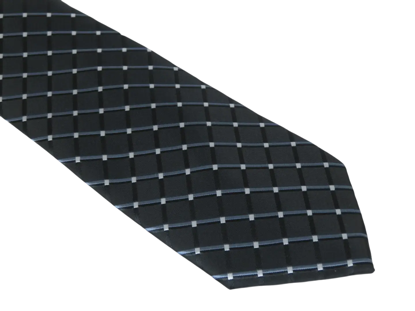 Men's Woven Tie Hankie Set J.Valintin Private Collection R81 Black Gray