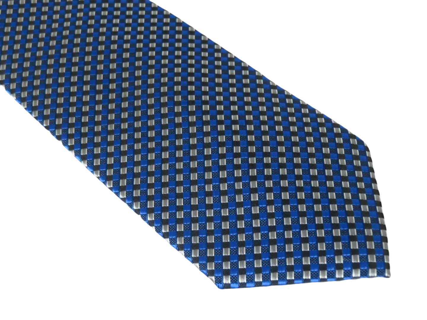 Men's Woven Tie Hankie Set J.Valintin Private Collection R83 Navy Blue Stripe