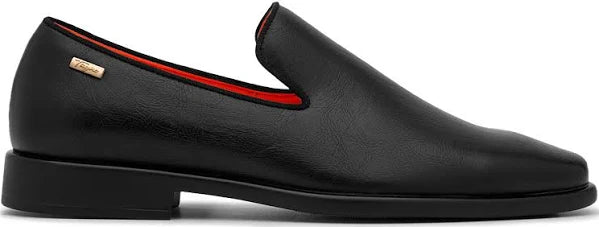 Men Tayno Dressy Leather Cushioned Comfortable Slip on Loafer #ALPHA L Black