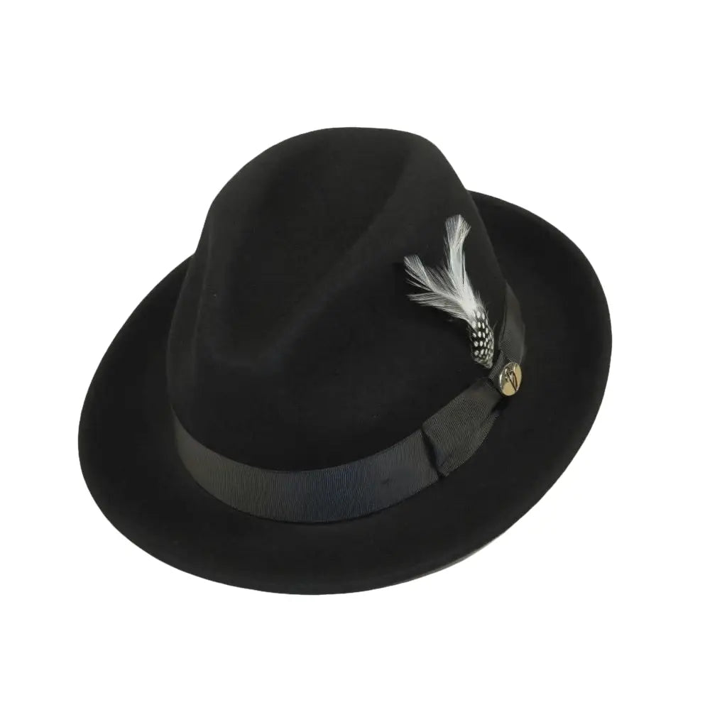 Men BENTLY HEADWEAR Hat Australian Wool Fedora Theo Collection TH700 Black