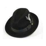 Men BENTLY HEADWEAR Hat Australian Wool Fedora Theo Collection TH700 Black